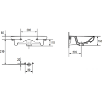 Умывальник Cersanit CARINA 60 60x41.5 - Превью изображения №3 — Интернет-магазин Time-Shop