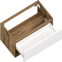  ЗОВ Тумба под умывальник Кито-2 100 2K100LA0MWMC (аттик/белый матовый) - Превью изображения №2 — Интернет-магазин Time-Shop