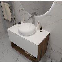  ЗОВ Тумба под умывальник Кито-2 100 2K100LA0MWMC (аттик/белый матовый) - Превью изображения №5 — Интернет-магазин Time-Shop