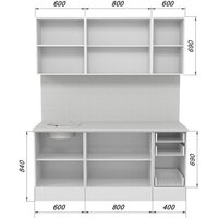 Шкаф навесной Горизонт Ева 80 (тирамису софт) - Превью изображения №3 — Интернет-магазин Time-Shop