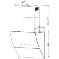 Кухонная вытяжка Grand Turino GC 90 (черный) - Превью изображения №2 — Интернет-магазин Time-Shop