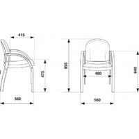 Офисный стул Бюрократ Джуно (светло-бежевый) - Превью изображения №2 — Интернет-магазин Time-Shop