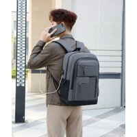 Городской рюкзак Miru Sallerus 15.6 (серый) - Превью изображения №12 — Интернет-магазин Time-Shop