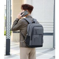 Городской рюкзак Miru Sallerus 15.6 (серый) - Превью изображения №22 — Интернет-магазин Time-Shop