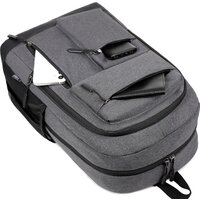 Городской рюкзак Miru Sallerus 15.6 (серый) - Превью изображения №7 — Интернет-магазин Time-Shop