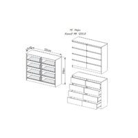 Комод ДСВ Мори МК 1200.8 (белый) - Превью изображения №2 — Интернет-магазин Time-Shop
