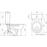 Унитаз напольный Santeri Орион Стандарт (1.P400.8.S00.00B.F) - Превью изображения №2 — Интернет-магазин Time-Shop