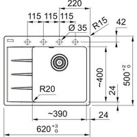 Кухонная мойка Franke Centro CNG 611-62 TL 114.0740.850 (оникс) - Превью изображения №3 — Интернет-магазин Time-Shop