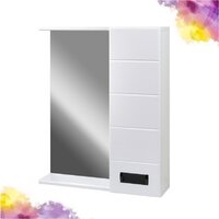  Doratiz Шкаф с зеркалом для ванной Вальс 60 R 2711.153 (белый, с подсветкой) - Превью изображения №6 — Интернет-магазин Time-Shop
