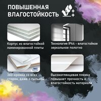  Doratiz Шкаф с зеркалом для ванной Вальс 60 R 2711.153 (белый, с подсветкой) - Превью изображения №5 — Интернет-магазин Time-Shop