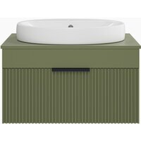  Brevita Тумба под умывальник Enfida 70 ENF-06070-0841Я (зеленый матовый) - Превью изображения №2 — Интернет-магазин Time-Shop