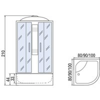 Душевая кабина Мономах 90/44 С МЗ - Превью изображения №8 — Интернет-магазин Time-Shop