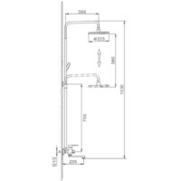 Душевая система  FRAP F2442 (хром/черный) - Превью изображения №2 — Интернет-магазин Time-Shop