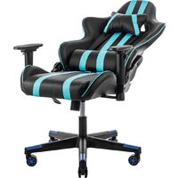 Игровое (геймерское) кресло Mio Tesoro Control 8051 (черный/синий) - Превью изображения №2 — Интернет-магазин Time-Shop