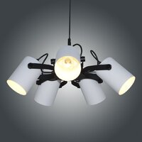 Подвесная люстра Элетех Гамма 251 НСБ 01-5х60-140 1005405349 (черно-белый муар) - Превью изображения №4 — Интернет-магазин Time-Shop
