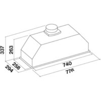 Кухонная вытяжка Falmec Gruppo Incasso Touch Vision 70 800/1280 м3/ч - Превью изображения №3 — Интернет-магазин Time-Shop