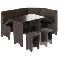 Обеденная группа Трия Техас исп. 2 (венге/кашемир коричневый) - Превью изображения №2 — Интернет-магазин Time-Shop