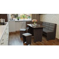 Обеденная группа Трия Техас исп. 2 (венге/кашемир коричневый) - Превью изображения №3 — Интернет-магазин Time-Shop