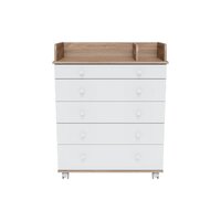 Детский комод Incanto Oskar V 800/5 PK-0004/1 (дуб/белый) - Превью изображения №2 — Интернет-магазин Time-Shop