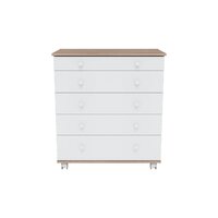 Детский комод Incanto Oskar V 800/5 PK-0004/1 (дуб/белый) - Превью изображения №3 — Интернет-магазин Time-Shop