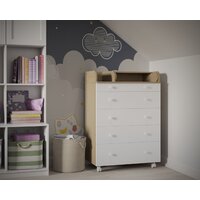 Детский комод Incanto Oskar V 800/5 PK-0004/1 (дуб/белый) - Превью изображения №12 — Интернет-магазин Time-Shop