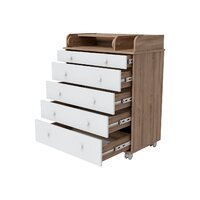 Детский комод Incanto Oskar V 800/5 PK-0004/1 (дуб/белый) - Превью изображения №8 — Интернет-магазин Time-Shop