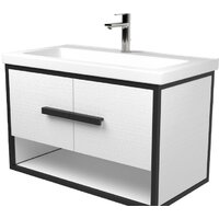 Дабер Тумба под умывальник 009 Тобаго/Эридан 80 Т9.8Т.2.5 (черный/белый)