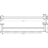 Держатель для полотенца Hansgrohe Logis UA 41712000 - Превью изображения №2 — Интернет-магазин Time-Shop