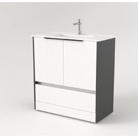  Дабер Тумба под умывальник 017 WeltWasser Deilbach 7517-80 Т17.8W.0.20Ч (белый древесный/серый/ручка черная) - Превью изображения №2 — Интернет-магазин Time-Shop