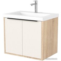 Дабер Тумба под умывальник 018 Тобага/Эридан/Артвин 60 Т18.6Т.0.18Ч (бежевый/дуб бардолино/черный)