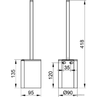 Ершик для унитаза Keuco Plan 14972010100 (хром) - Превью изображения №2 — Интернет-магазин Time-Shop