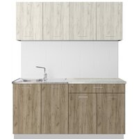 Артём-Мебель Лана СН-113 без стекла 1.6 (дуб крафт белый/дуб крафт серый)