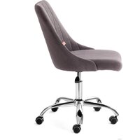 Офисное кресло TetChair Swan (флок, серый) - Превью изображения №2 — Интернет-магазин Time-Shop