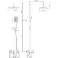 Душевая система  Ledeme LL777G - Превью изображения №2 — Интернет-магазин Time-Shop