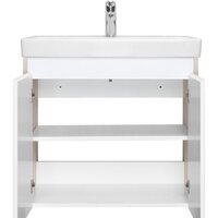  Акватон Тумба с умывальником Сканди Doors 70 1A2789K0SDB20 (белый/дуб верона) - Превью изображения №4 — Интернет-магазин Time-Shop