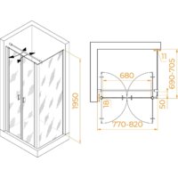 Душевой уголок RGW PA-144B (PA-104B+Z-050-2B+O-104B) 060814487-014 80x70 (черный/прозрачное стекло) - Превью изображения №2 — Интернет-магазин Time-Shop