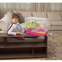 Клетка Ferplast Laura (розовый) 57912411W1 - Превью изображения №2 — Интернет-магазин Time-Shop