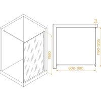 Душевая стенка RGW WA-002B 35100212-24 (черный/матовое стекло) - Превью изображения №2 — Интернет-магазин Time-Shop