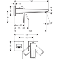 Смеситель Hansgrohe Metropol 74526000 - Превью изображения №2 — Интернет-магазин Time-Shop