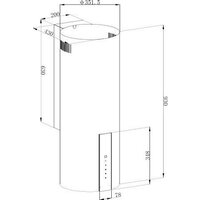 Кухонная вытяжка Korting KHC 35969 DN Cylinder - Превью изображения №2 — Интернет-магазин Time-Shop