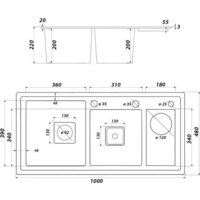 Кухонная мойка Wisent WM310048B + WW405B - Превью изображения №10 — Интернет-магазин Time-Shop