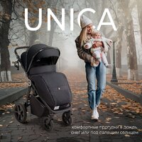 Коляска прогулочная «книга» Sweet Baby Unica (черный) - Превью изображения №2 — Интернет-магазин Time-Shop