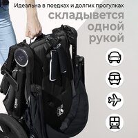 Коляска прогулочная «книга» Sweet Baby Unica (черный) - Превью изображения №10 — Интернет-магазин Time-Shop