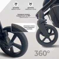 Коляска прогулочная «книга» Sweet Baby Unica (черный) - Превью изображения №9 — Интернет-магазин Time-Shop