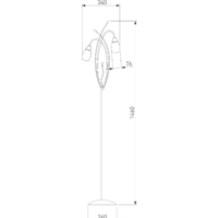 Торшер Евросвет Ginevra 22080/2F (хром) - Превью изображения №5 — Интернет-магазин Time-Shop