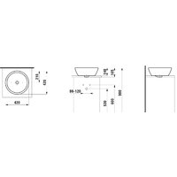Умывальник Laufen Pro B 812962 42x42 - Превью изображения №3 — Интернет-магазин Time-Shop