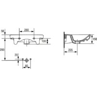 Умывальник Cersanit CARINA 55 55x40 - Превью изображения №5 — Интернет-магазин Time-Shop