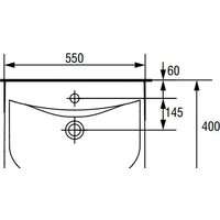 Умывальник Cersanit CARINA 55 55x40 - Превью изображения №6 — Интернет-магазин Time-Shop
