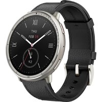 Умные часы Amazfit Active 2 Premium (серебристый, с черным кожаным ремешком) - Превью изображения №2 — Интернет-магазин Time-Shop