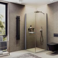 Душевой уголок MaybahGlass MGY-1312-5 (бесцветное стекло/хром матовый) - Превью изображения №2 — Интернет-магазин Time-Shop